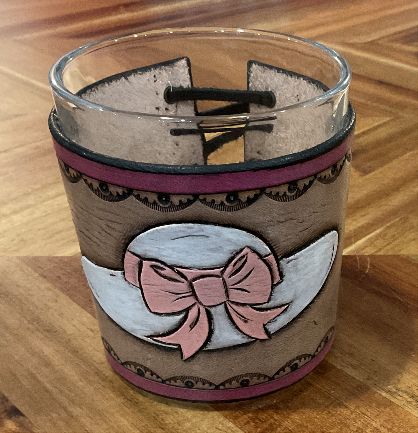 Leather Wrapped Bourbon Glasses