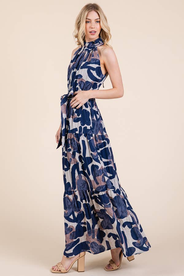 Take Me Away Abstract Maxi Dress