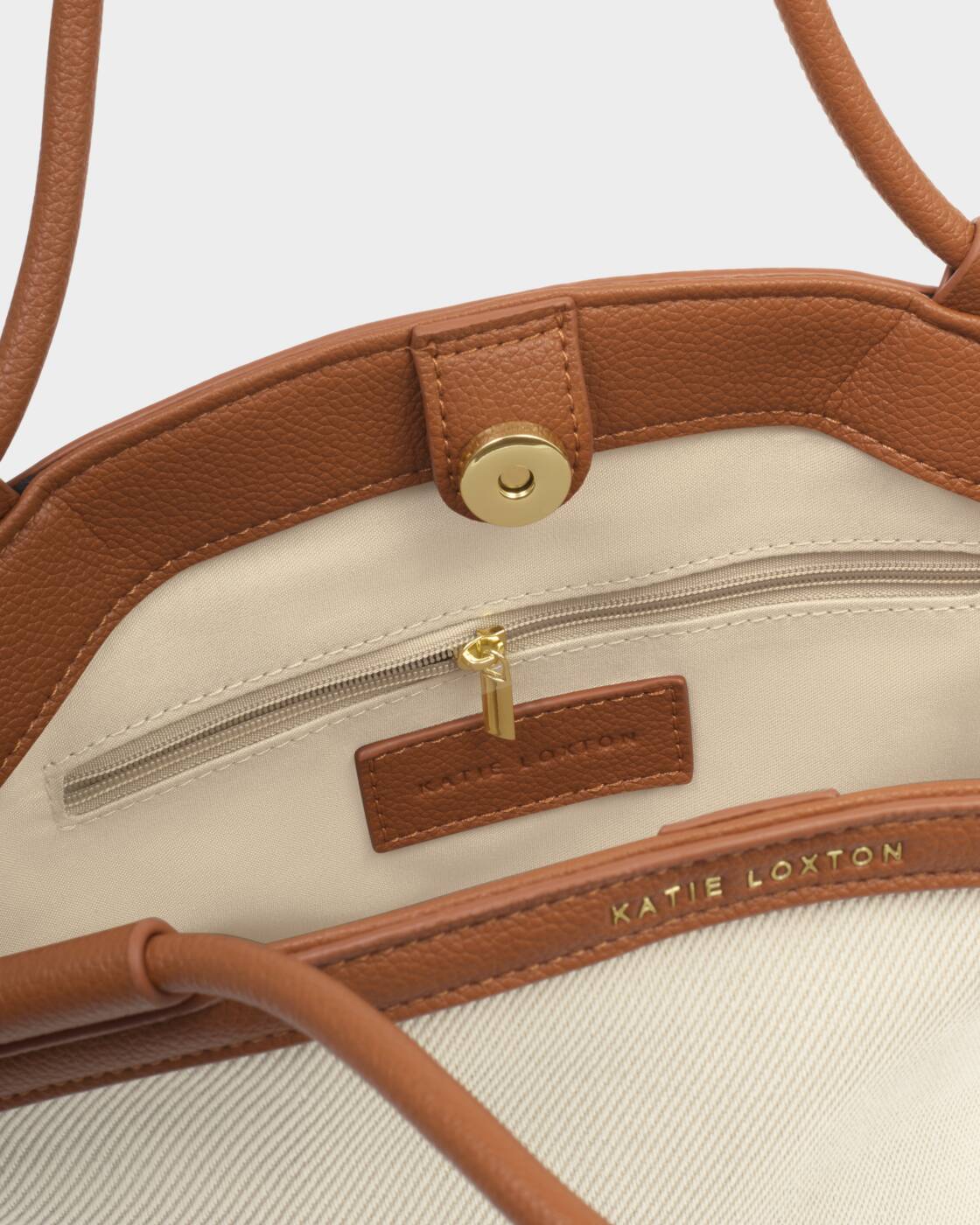 Florence Mini Tote Bag - Canvas/Cognac