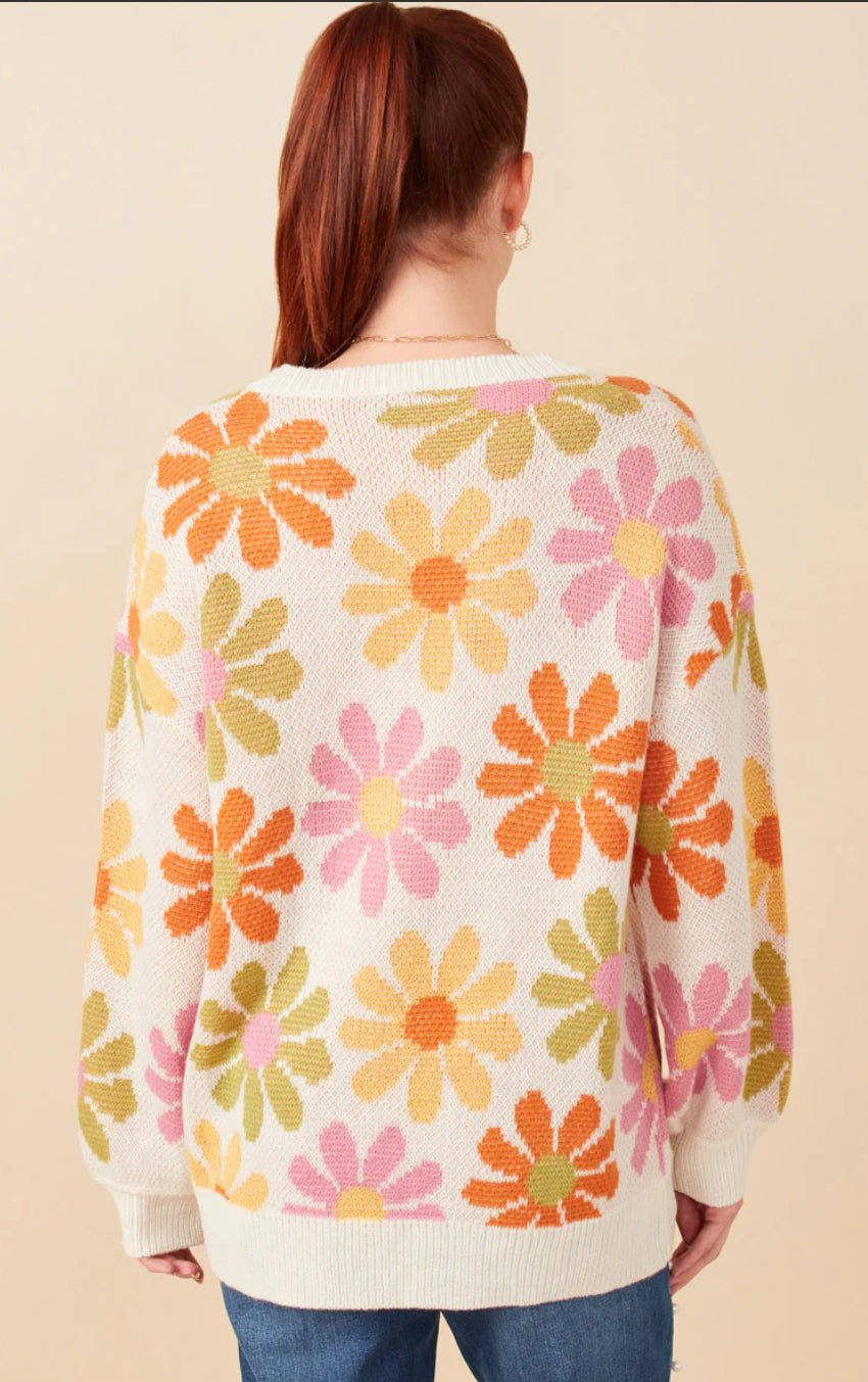Retro Daisy Sweater