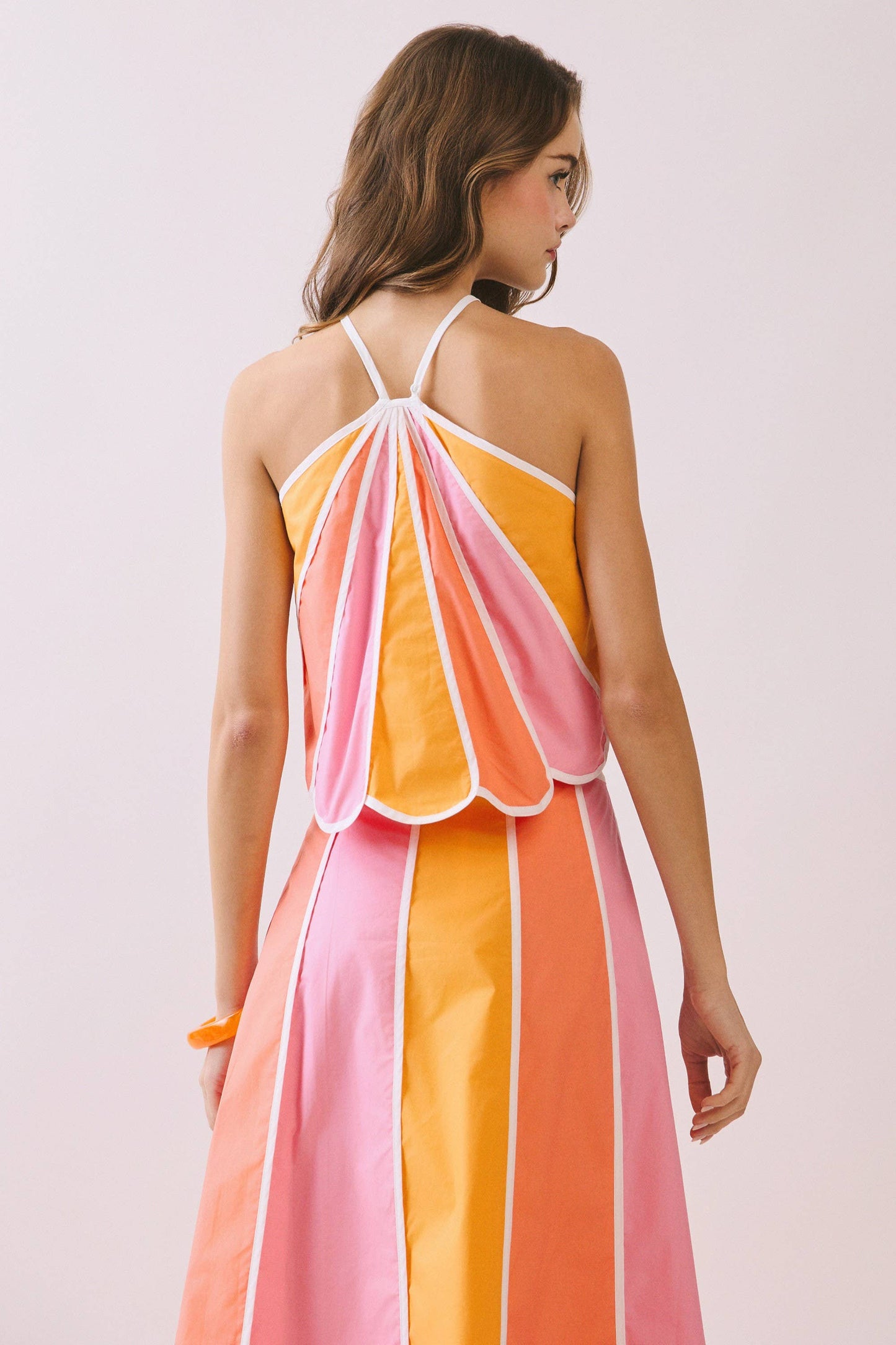 Scalloped Edge Halter Top