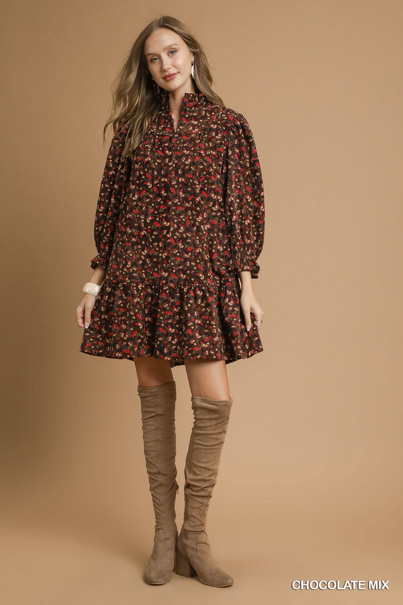 Feeling Thankful Corduroy Dress
