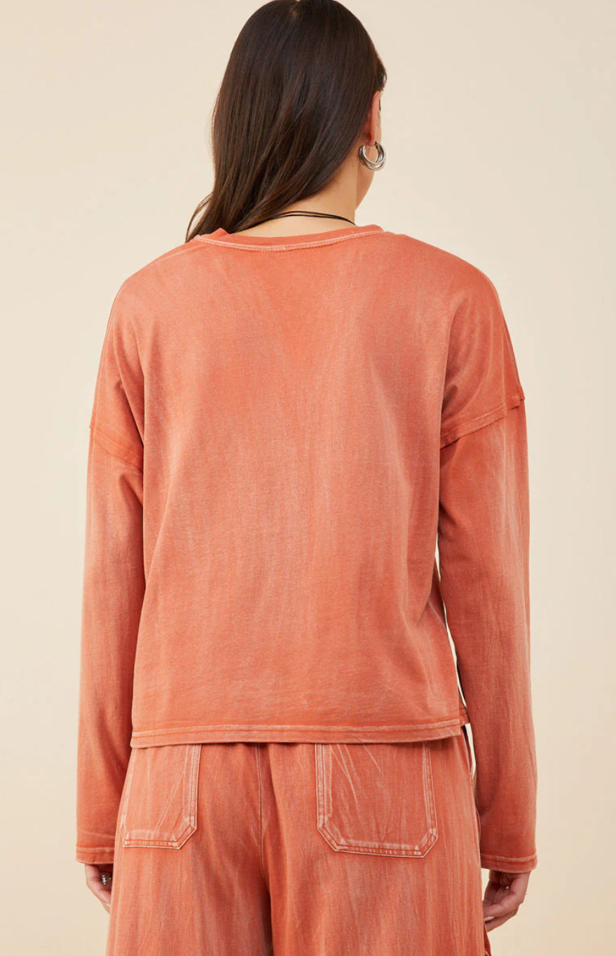 Rust Pocket Knit Tee