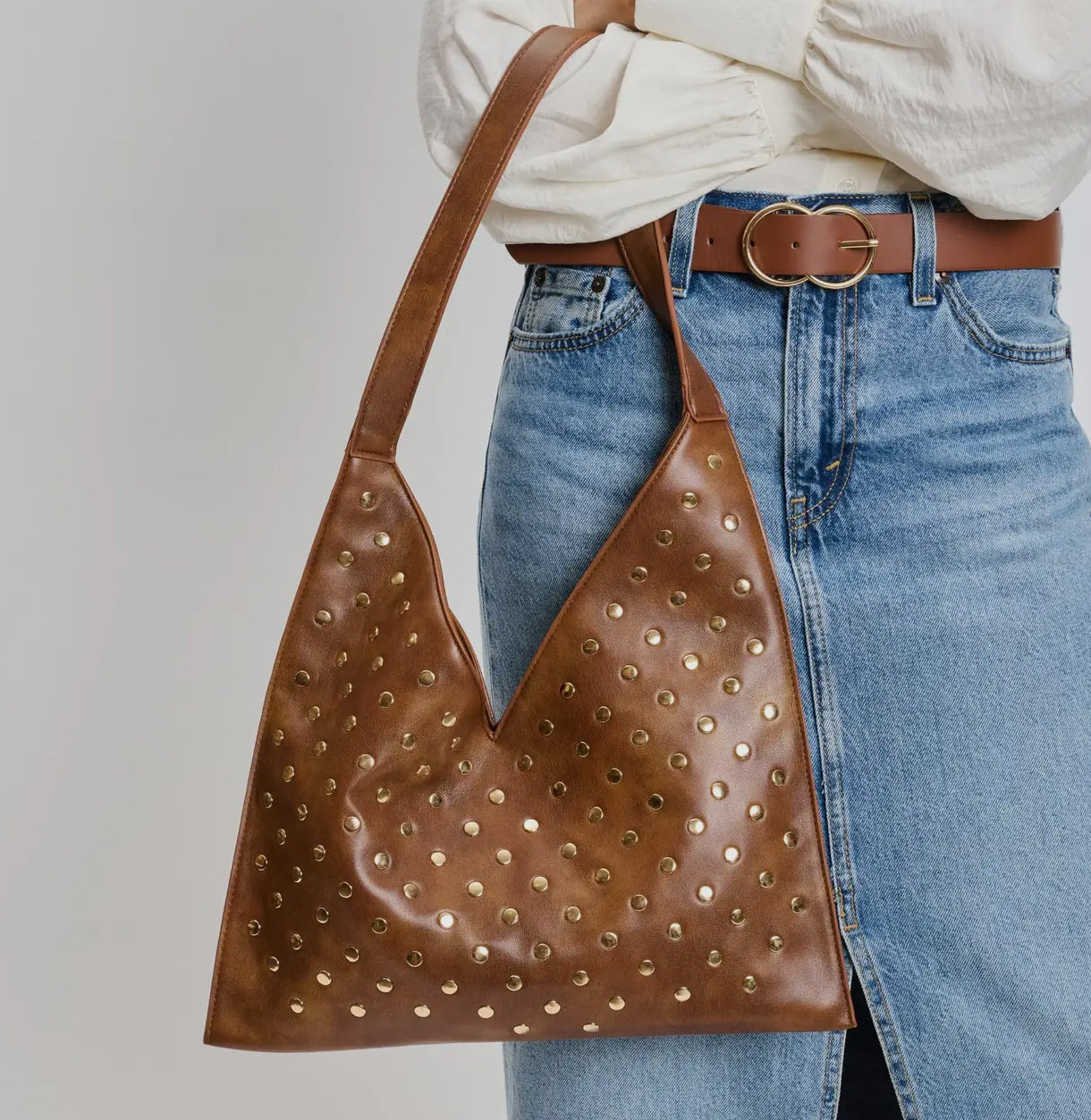 Tori Studded Hobo Bag