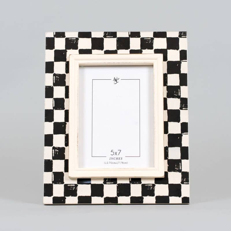 Checkered Picture Frame - 5x7 Picture