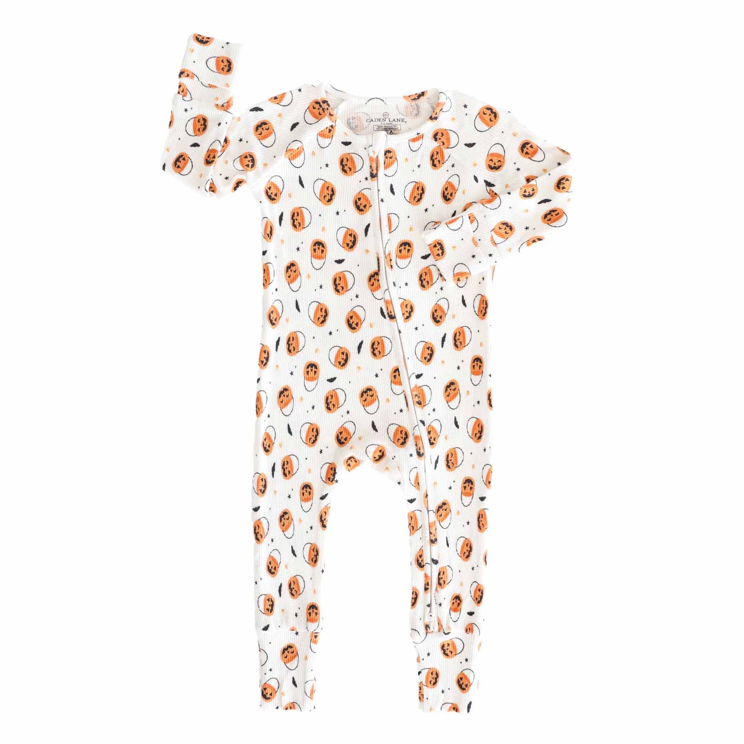 Trick or Treat Bamboo Waffle Zip Romper