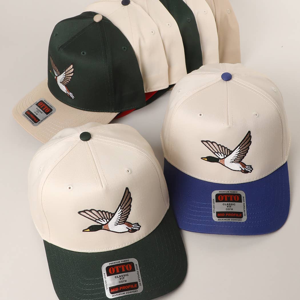 Flying Mallard Embroidered Hat