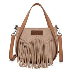 Wrangler Stitch Fringe Two Tone Crossbody