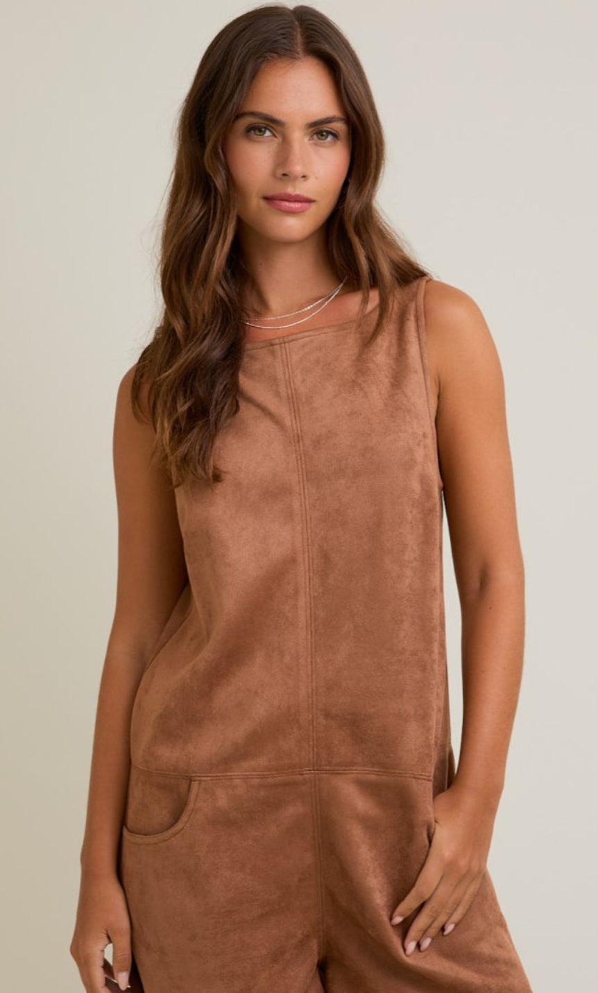 Lainey Suede Romper