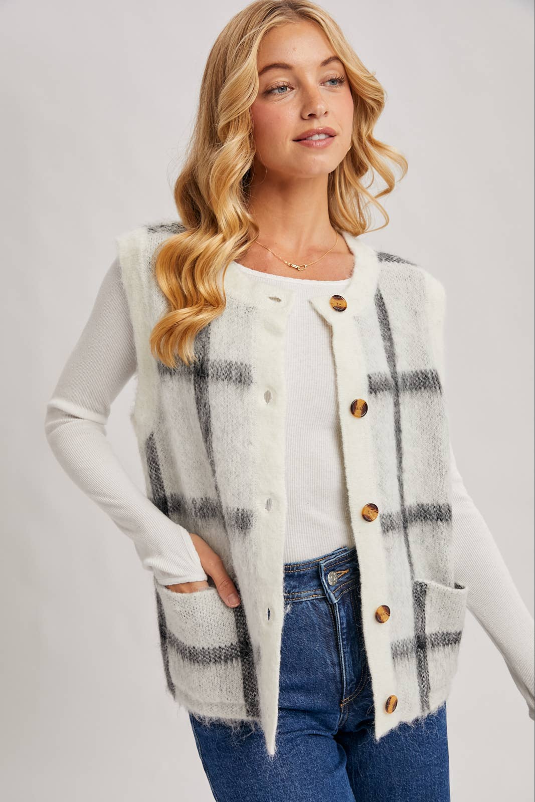 Fall In Love Fuzzy Knit Vest