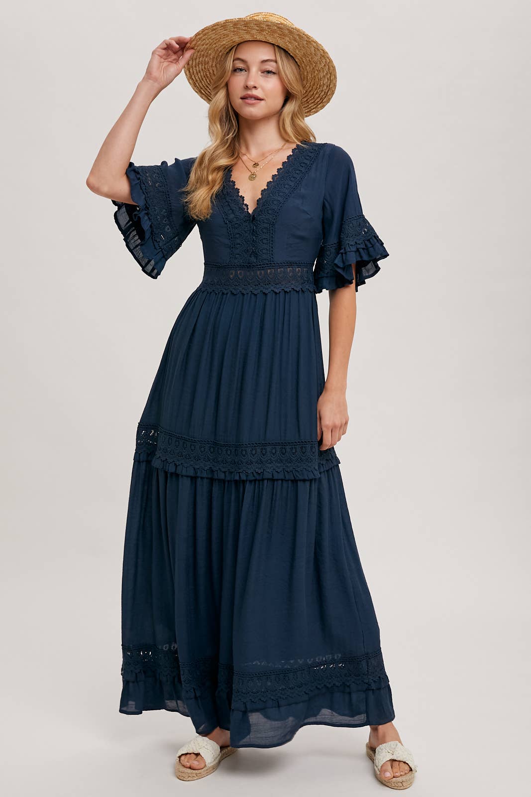 Olive Dreams Lace Maxi