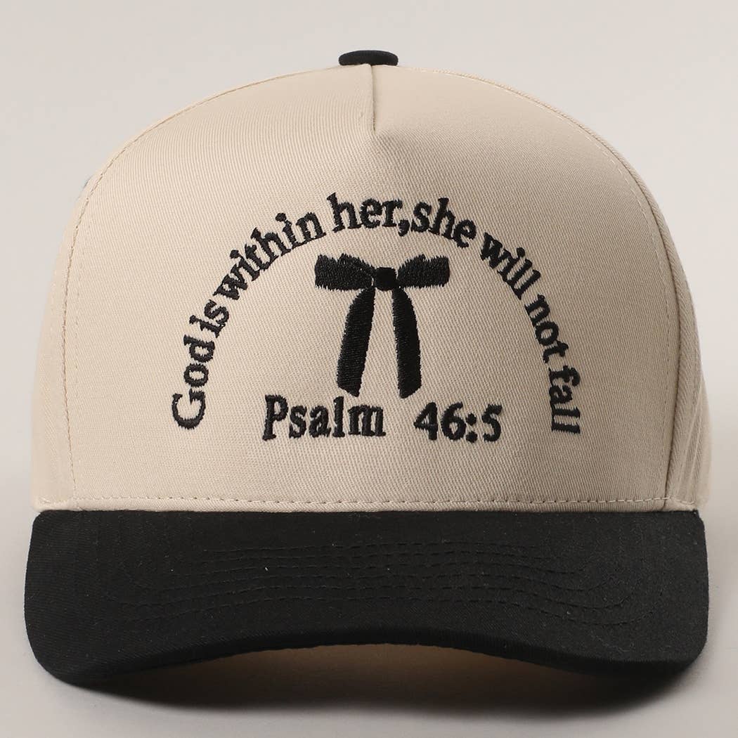 Psalm 46-5 Ribbon Embroidered Trucker Hat