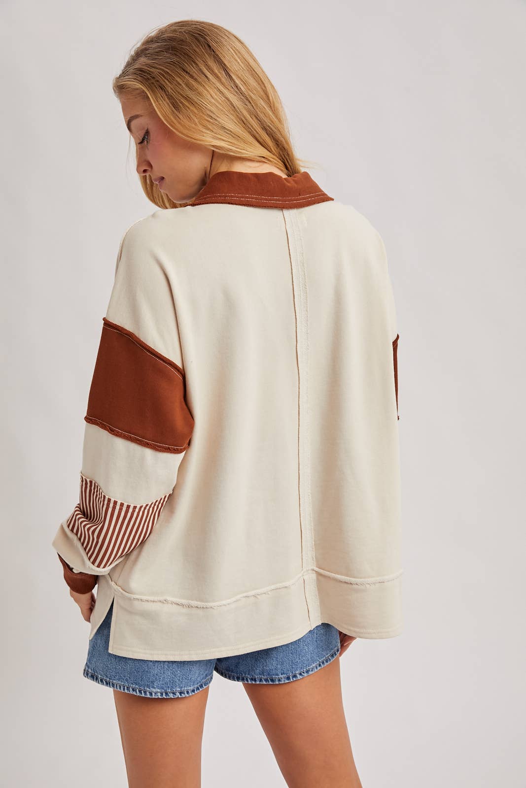 Pumpkin Spice Collar Knit Top