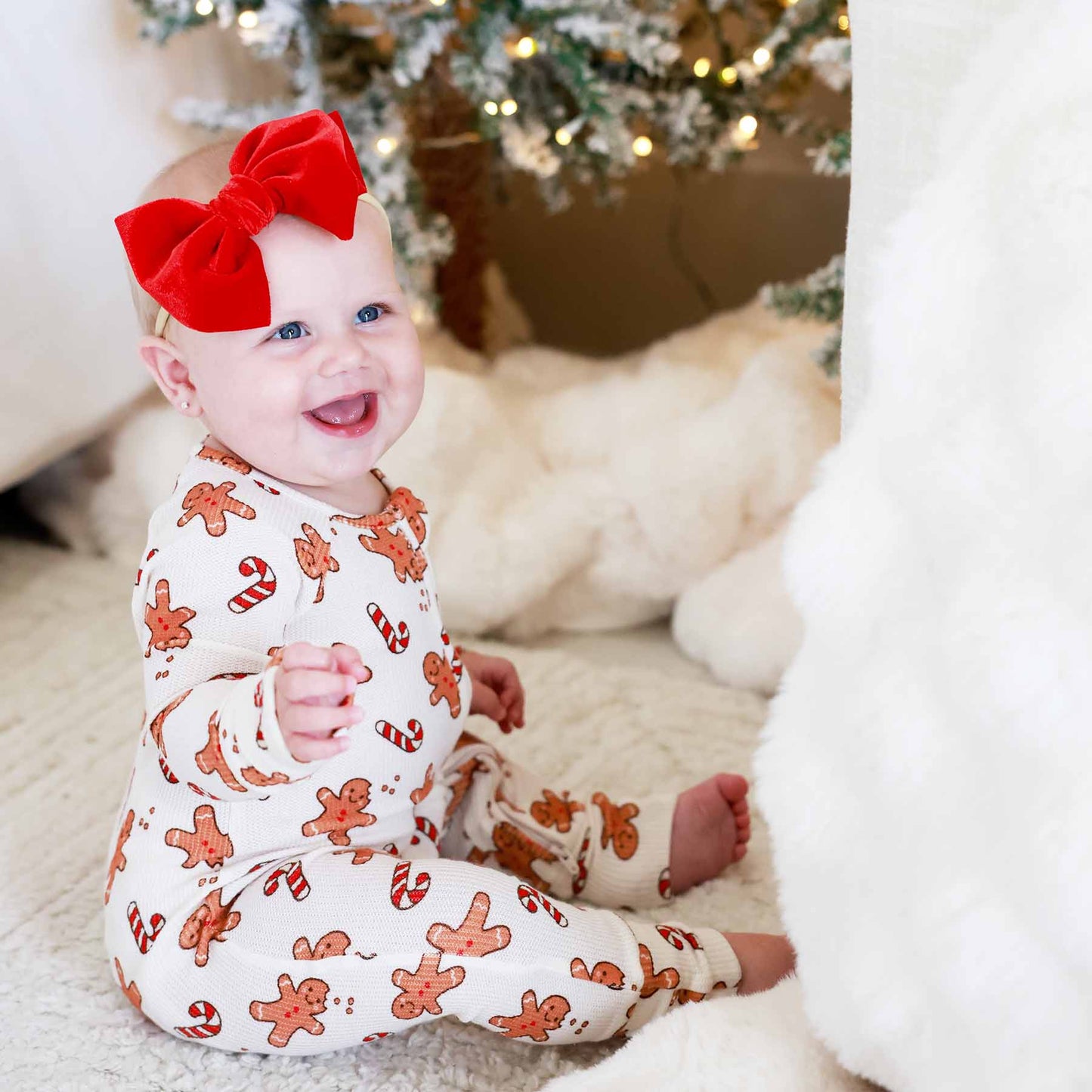 Sleigh Ride Sweets Bamboo Waffle Convertible Zip Romper