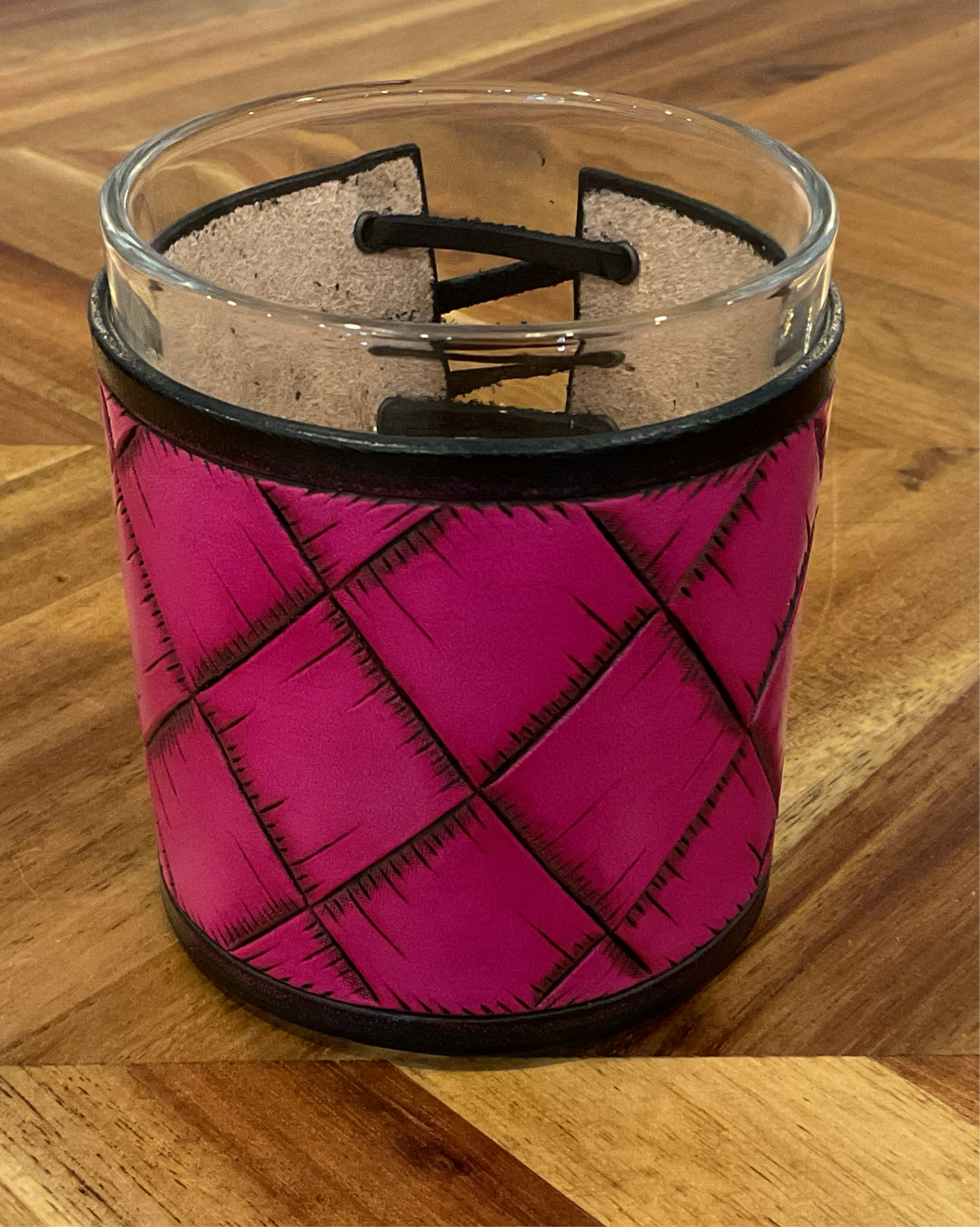 Leather Wrapped Bourbon Glasses