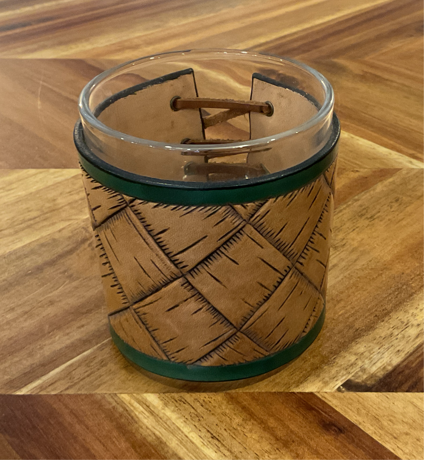 Leather Wrapped Bourbon Glasses