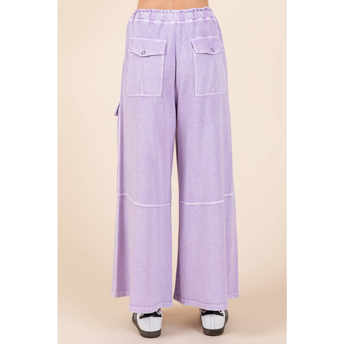 French Terry Knit Cargo Pants