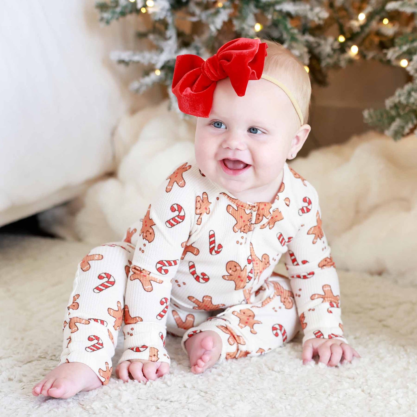 Sleigh Ride Sweets Bamboo Waffle Convertible Zip Romper