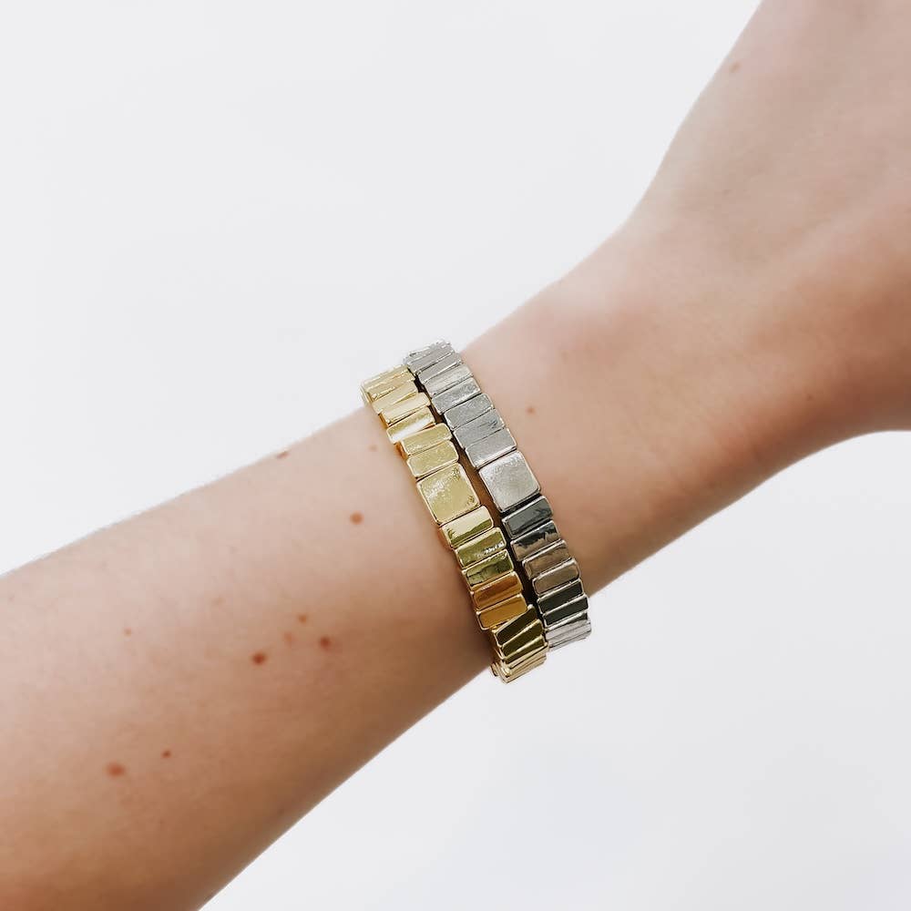 Sophia Stretch Bracelet: Silver