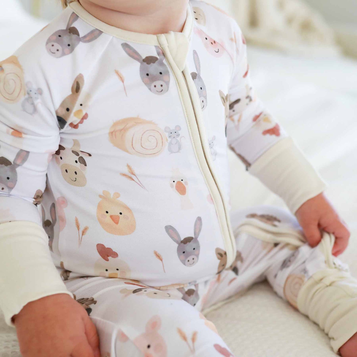 Barnyard Buddies Bamboo Zip Romper