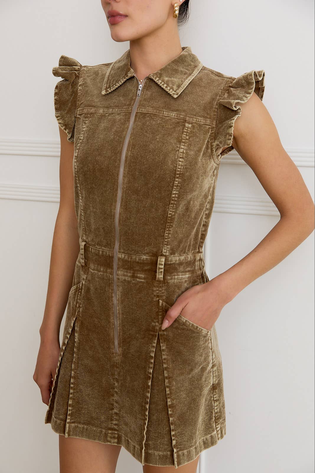 Fall For Me Corduroy Skort Romper