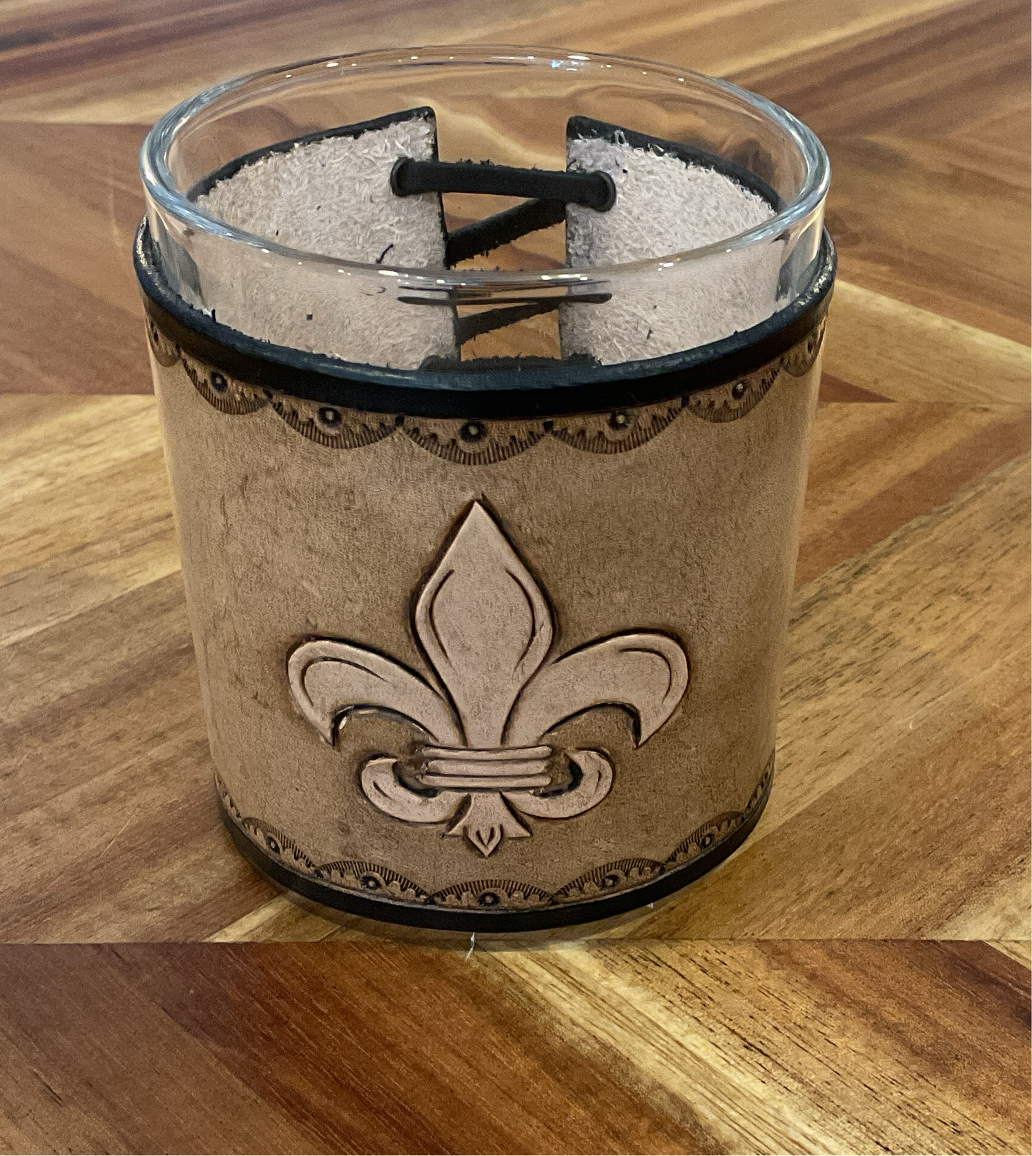 Leather Wrapped Bourbon Glasses