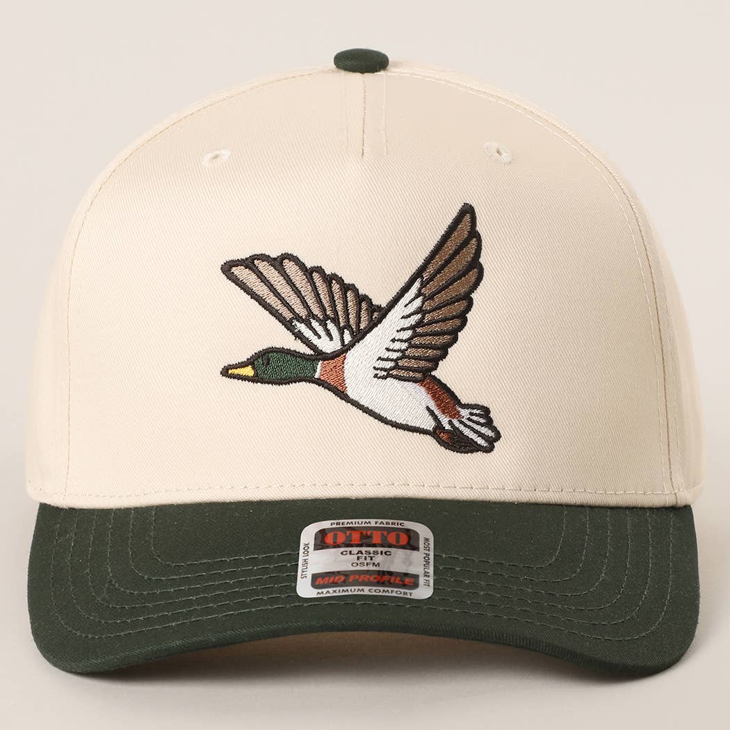 Flying Mallard Embroidered Hat