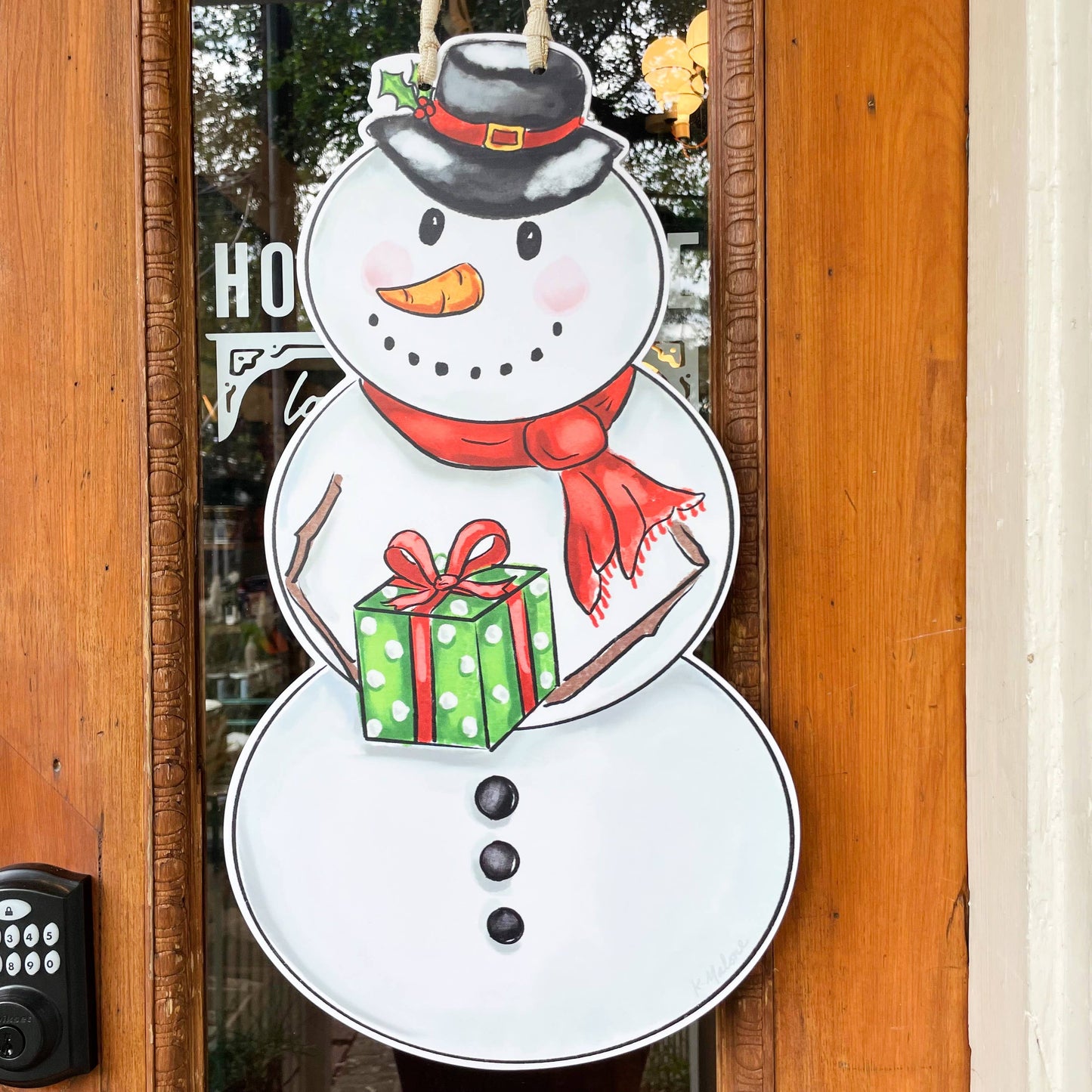Snowman / Pumpkin Stack Double Sided Door Hanger