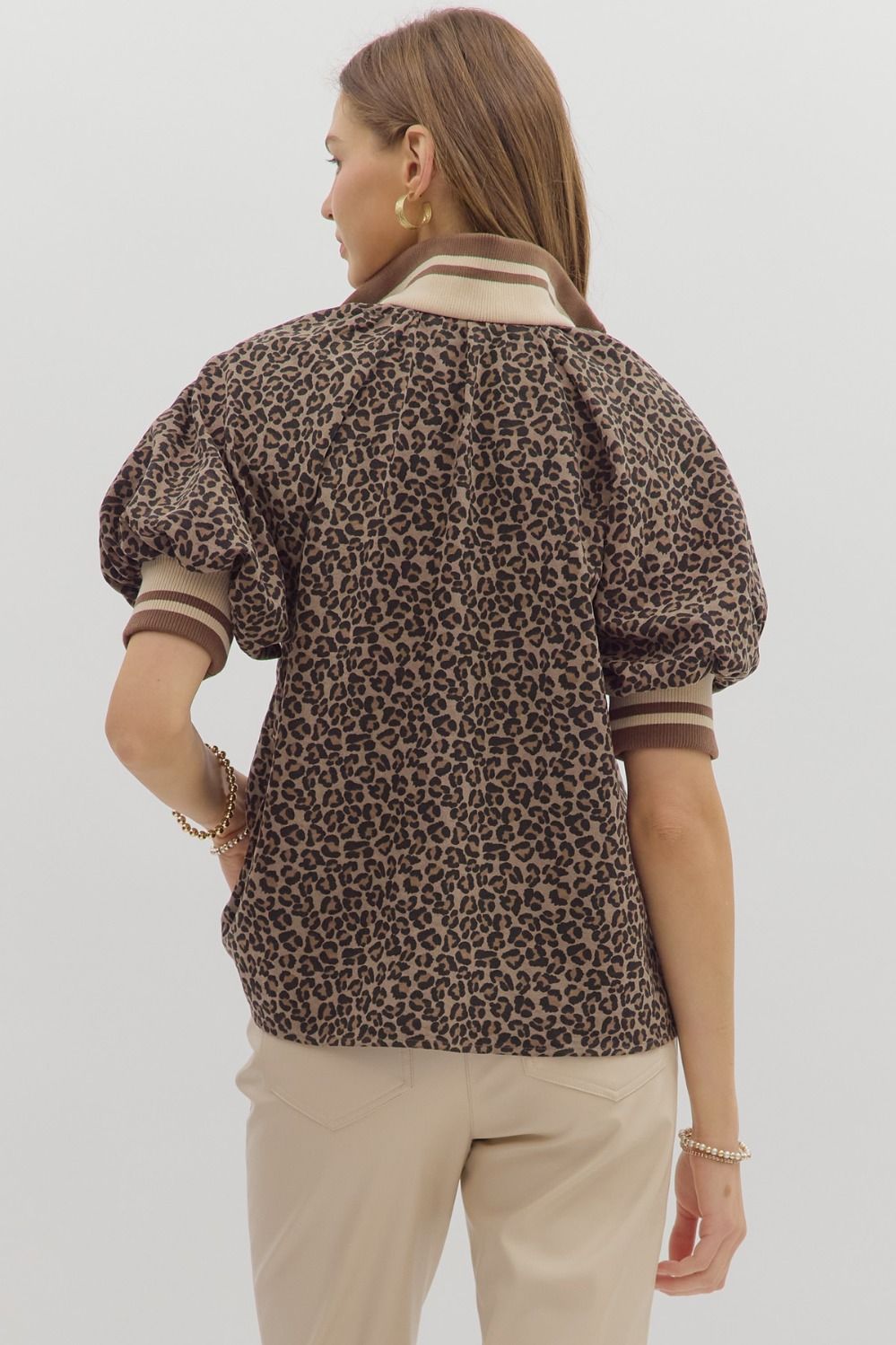 Mocha Leopard Top - Plus