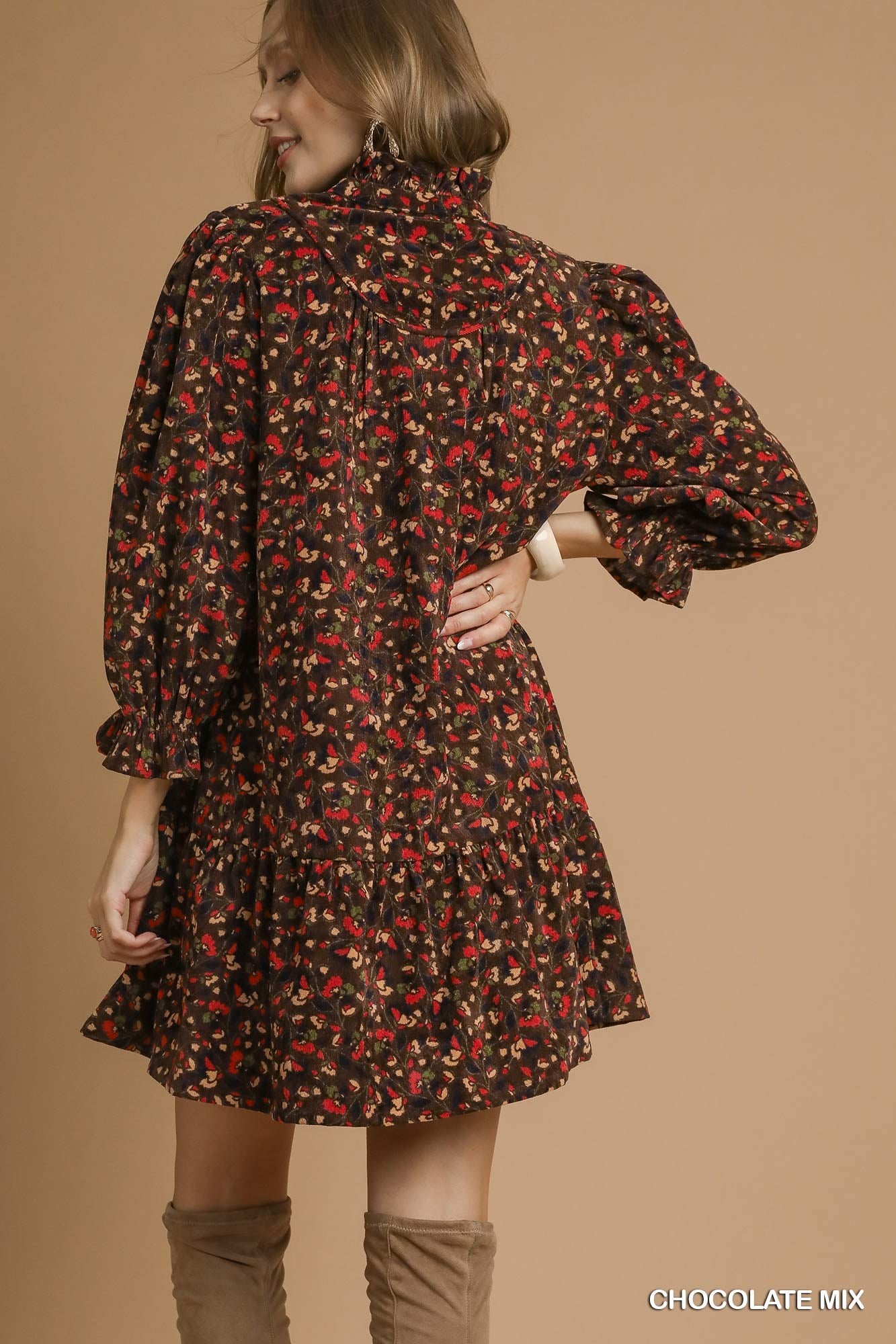 Feeling Thankful Corduroy Dress
