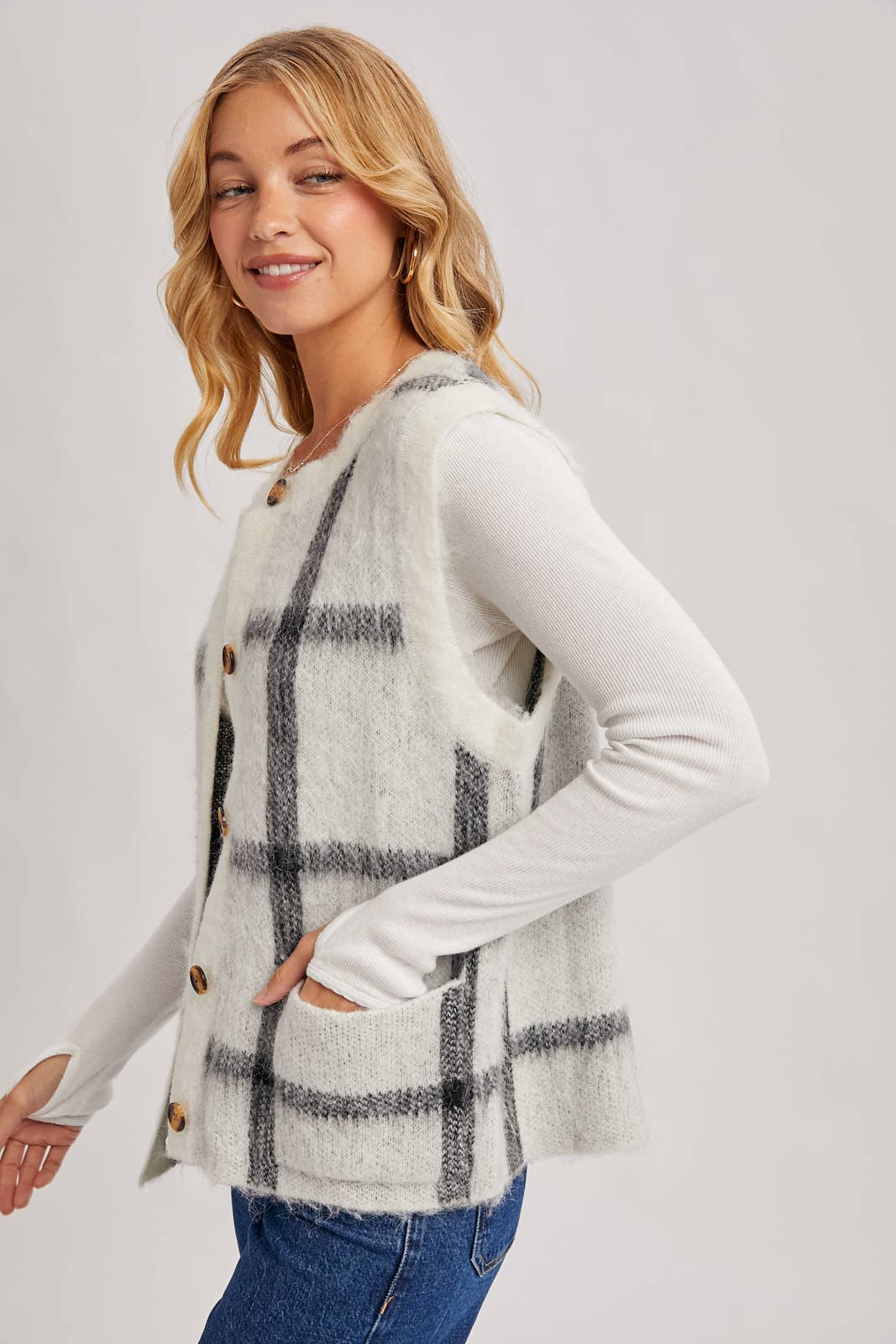 Fall In Love Fuzzy Knit Vest