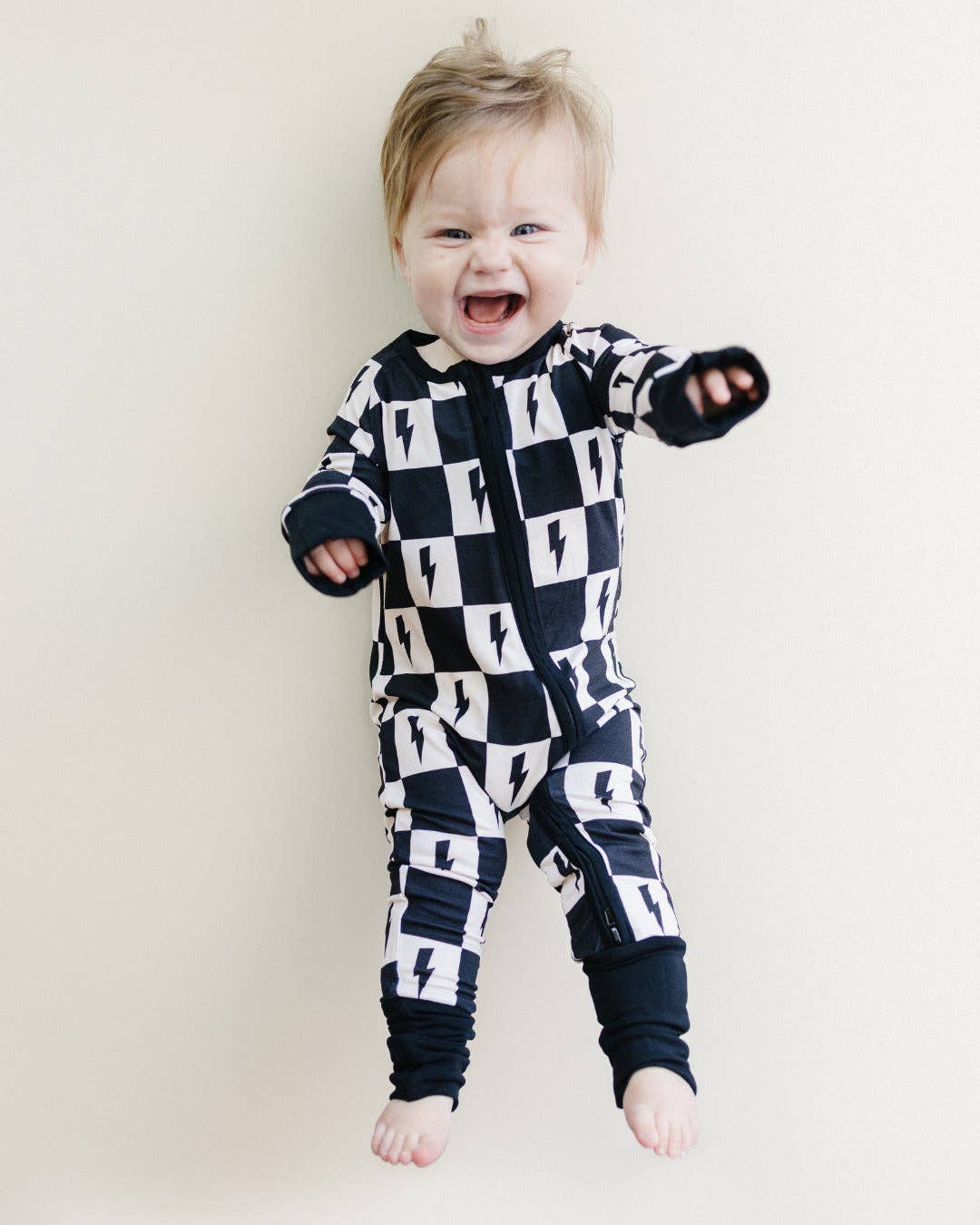 Checks & Bolts Bamboo Zip Romper