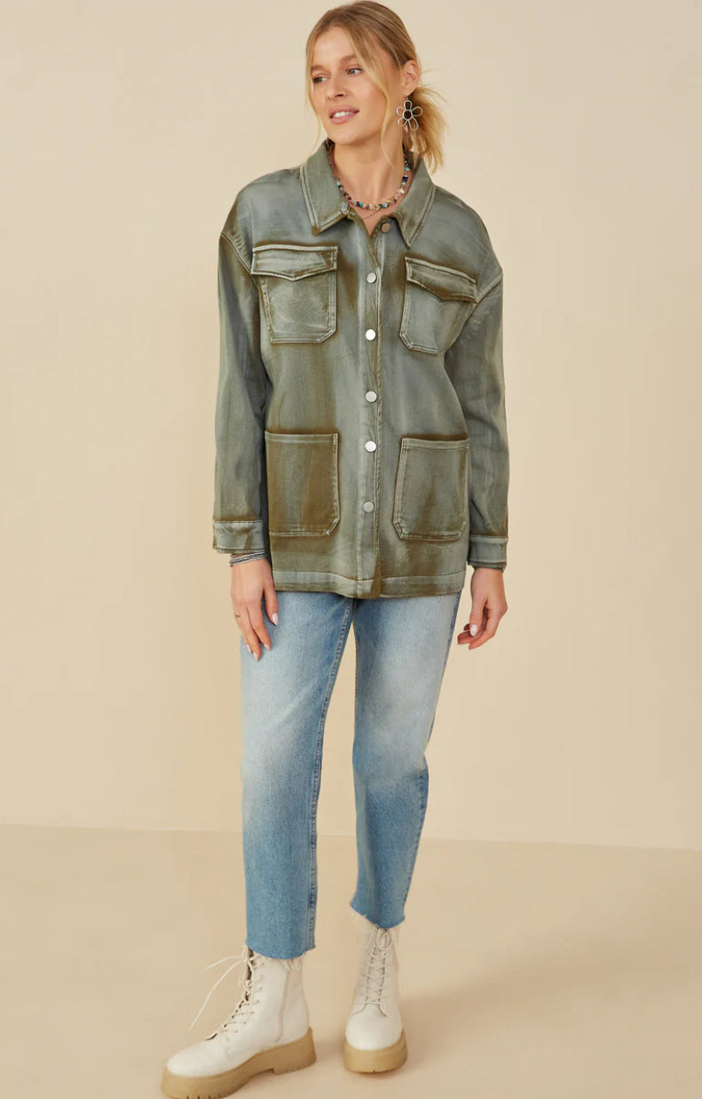 Washed Patch Pocket Jacket