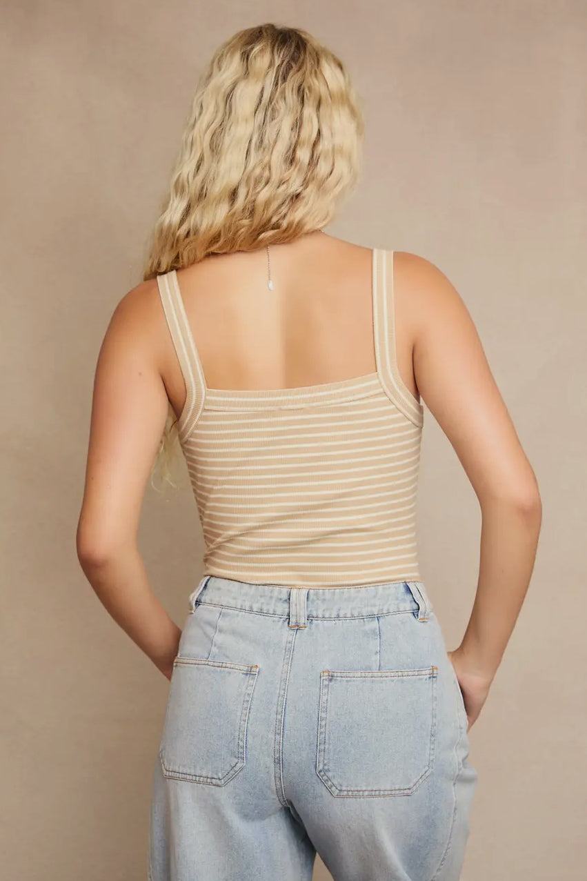 Stripe Knit Bodysuit