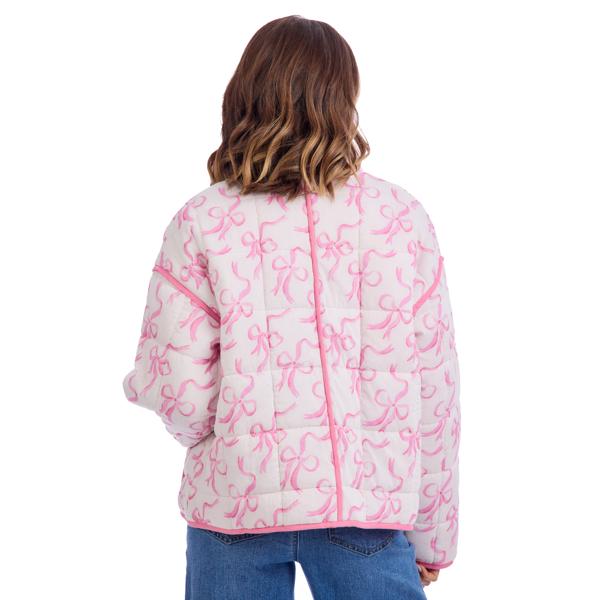 Mudpie Bow Quilted Jacket