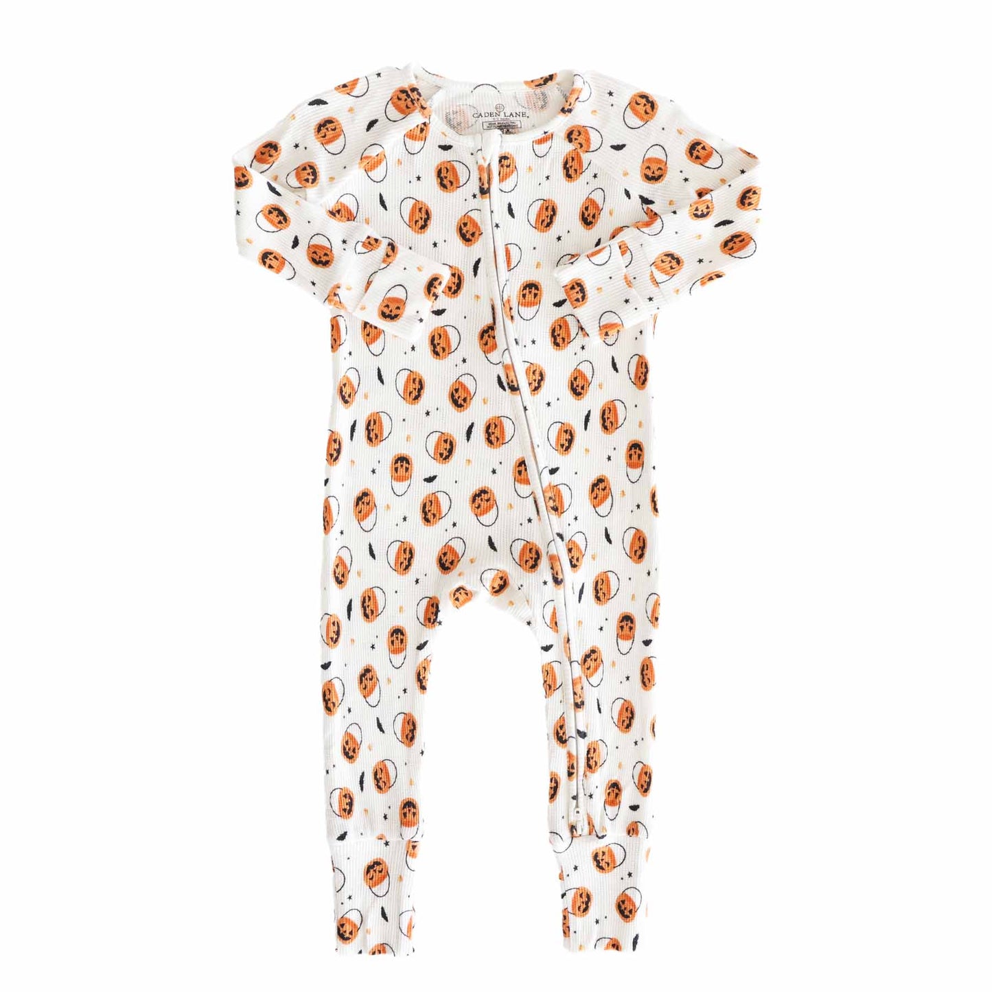 Trick or Treat Bamboo Waffle Zip Romper