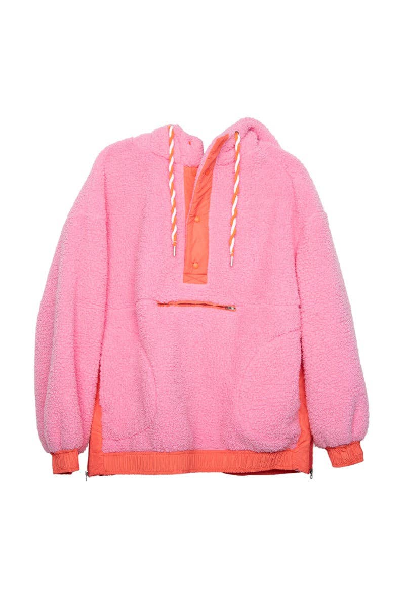 Pink Sherpa Pullover