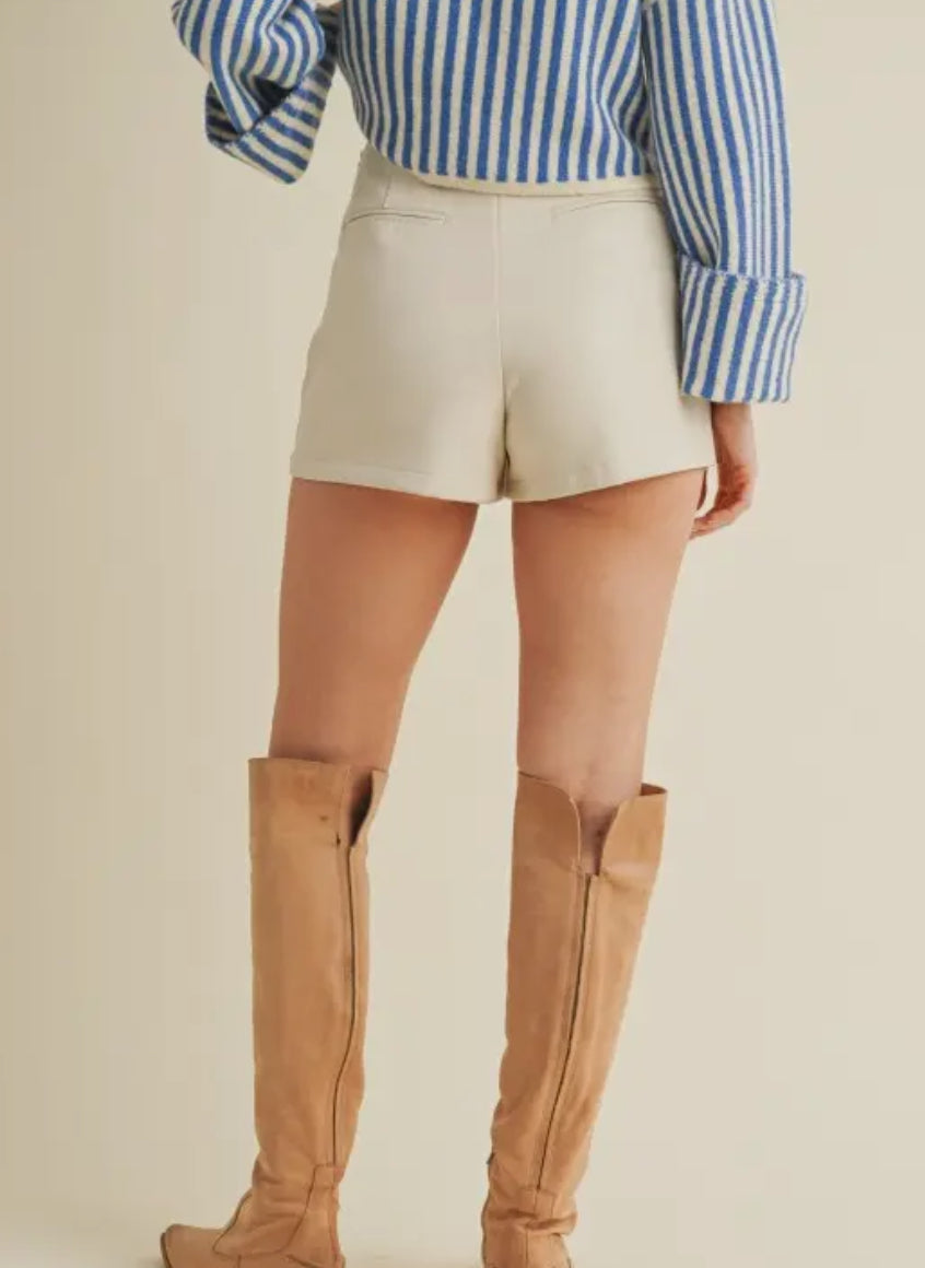 Faux Leather Mini Skort