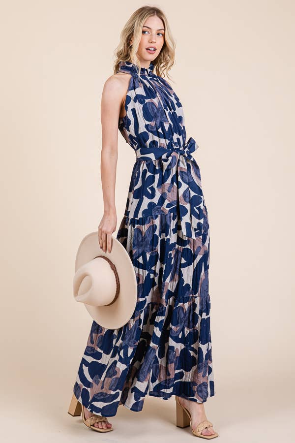 Take Me Away Abstract Maxi Dress