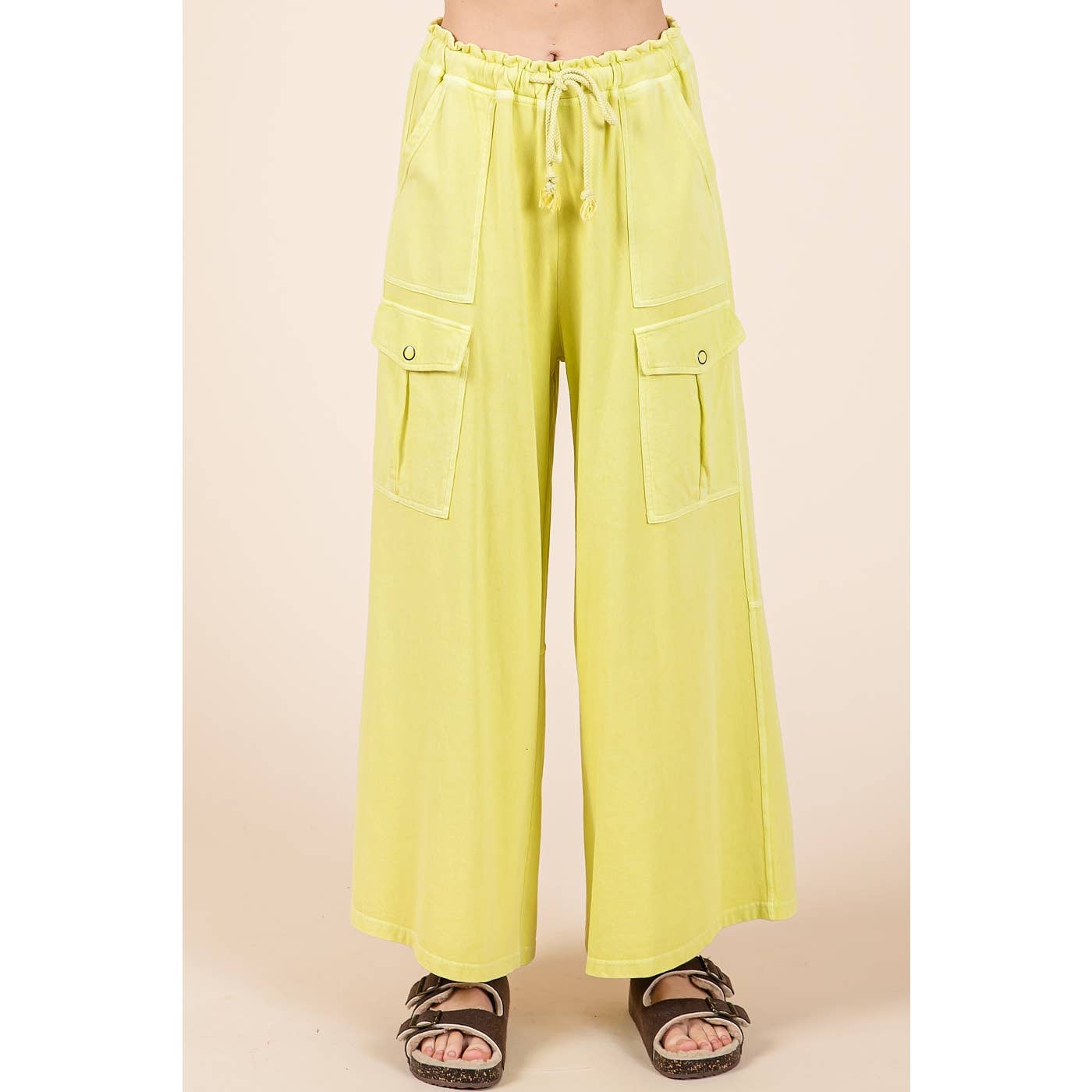 French Terry Knit Cargo Pants
