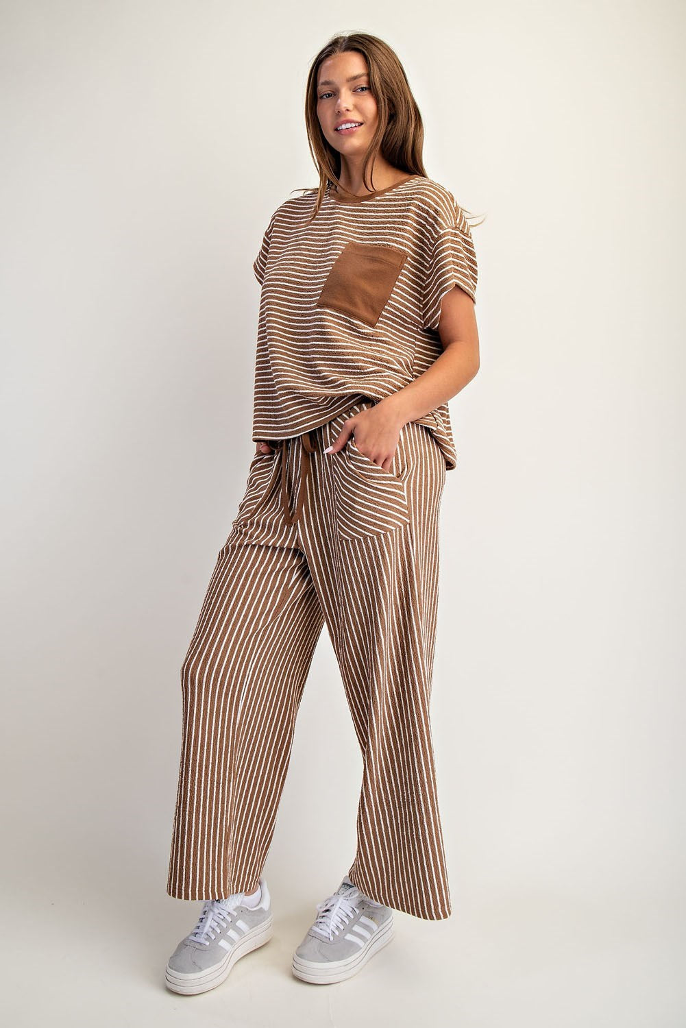 Keep It Casual Striped Knit Pant