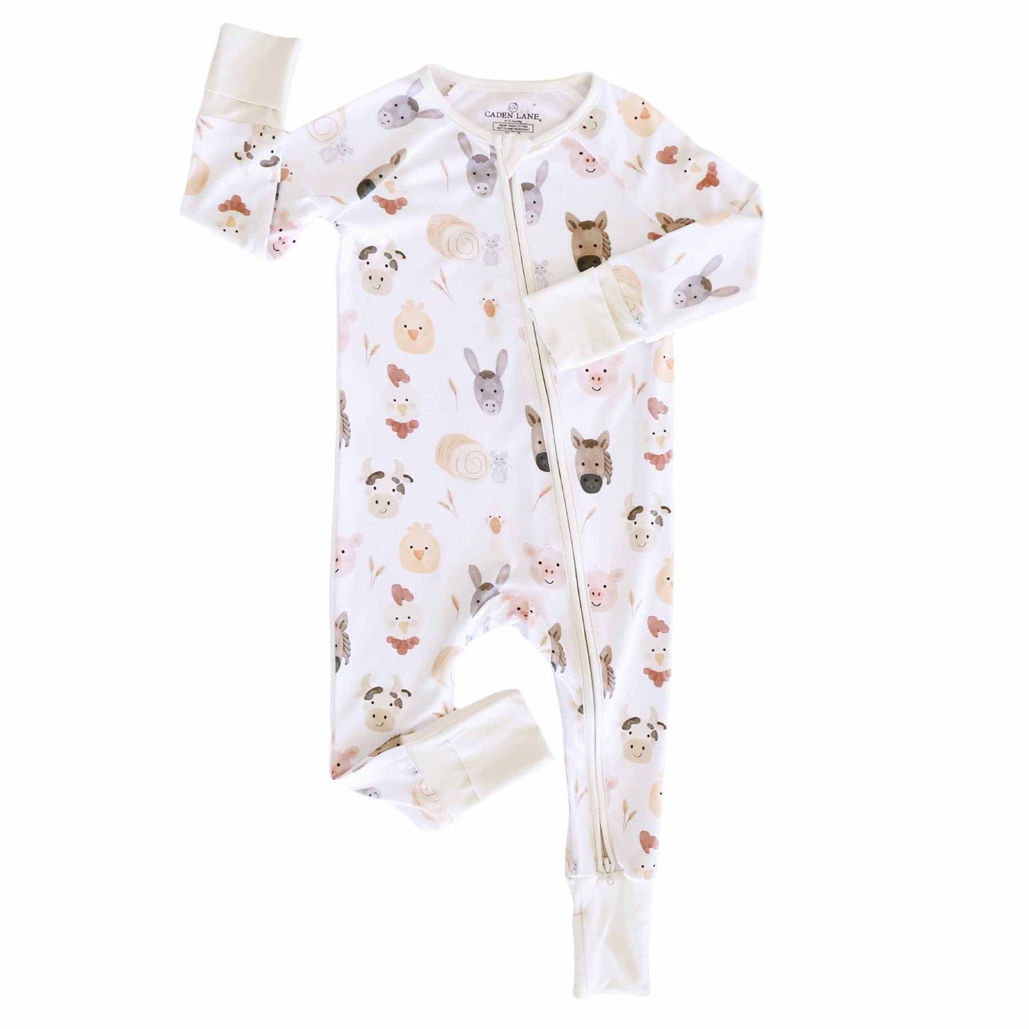 Barnyard Buddies Bamboo Zip Romper