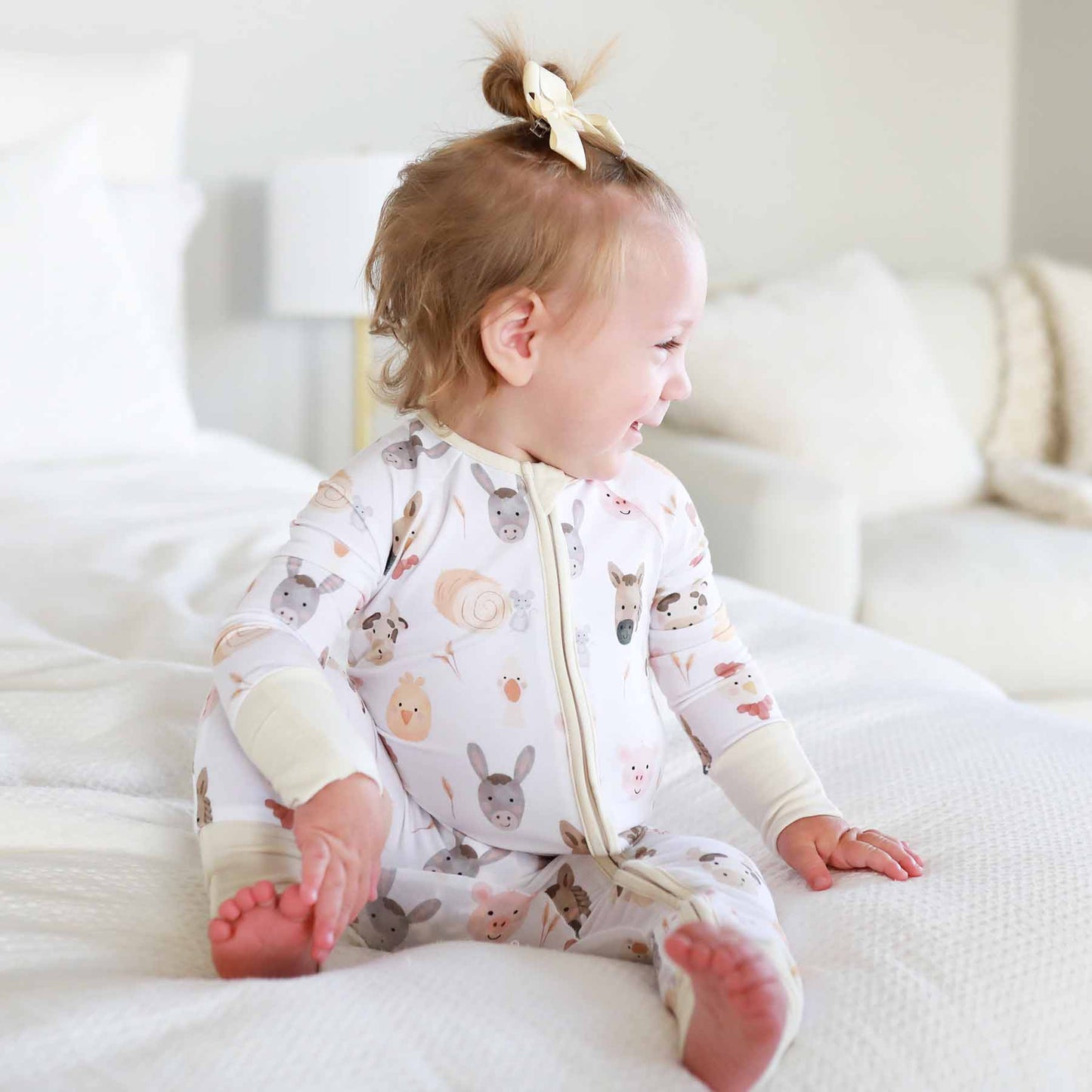 Barnyard Buddies Bamboo Zip Romper