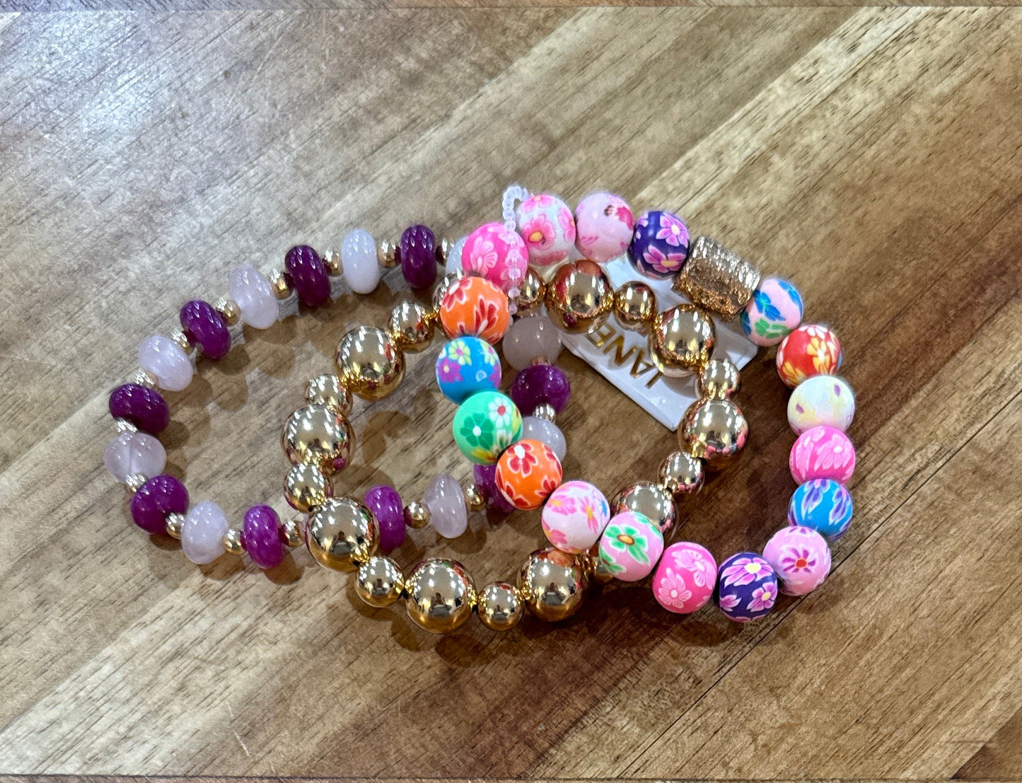 Pink Tones Bracelet Set (3)