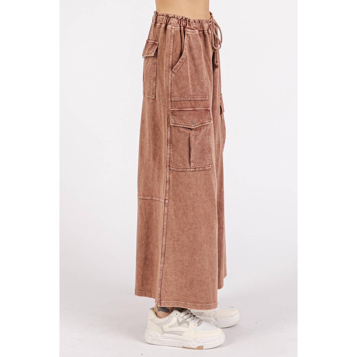 French Terry Knit Cargo Pants