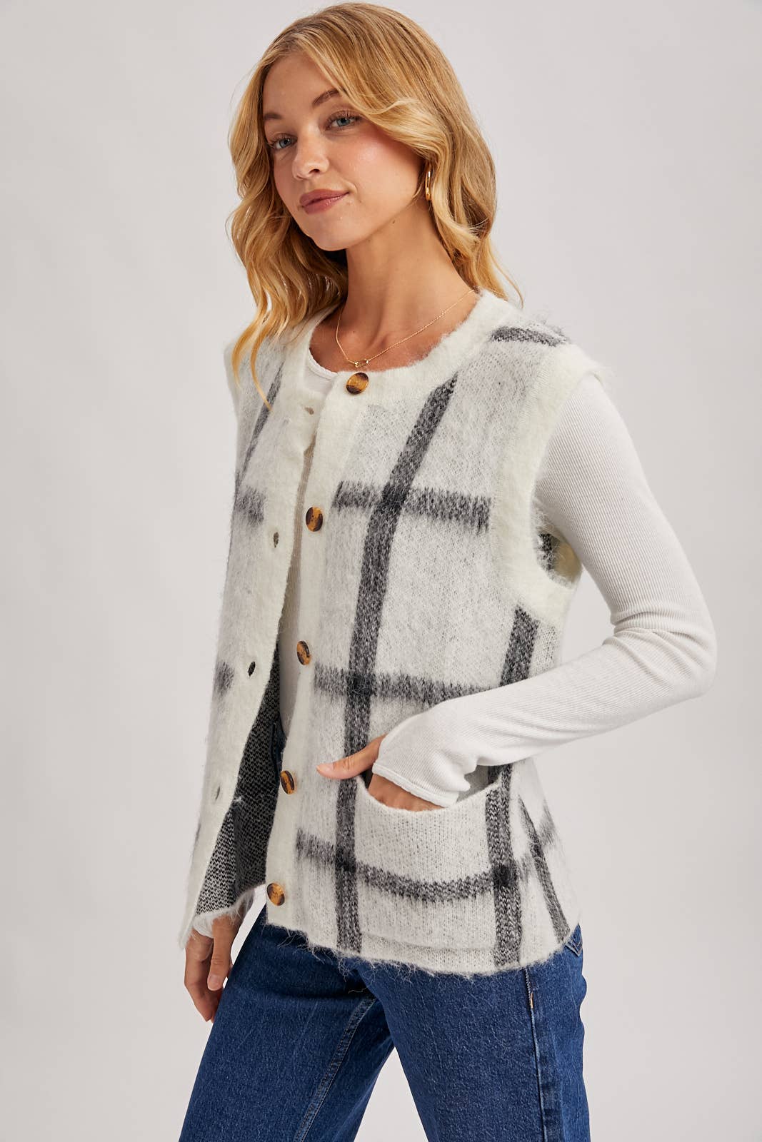 Fall In Love Fuzzy Knit Vest