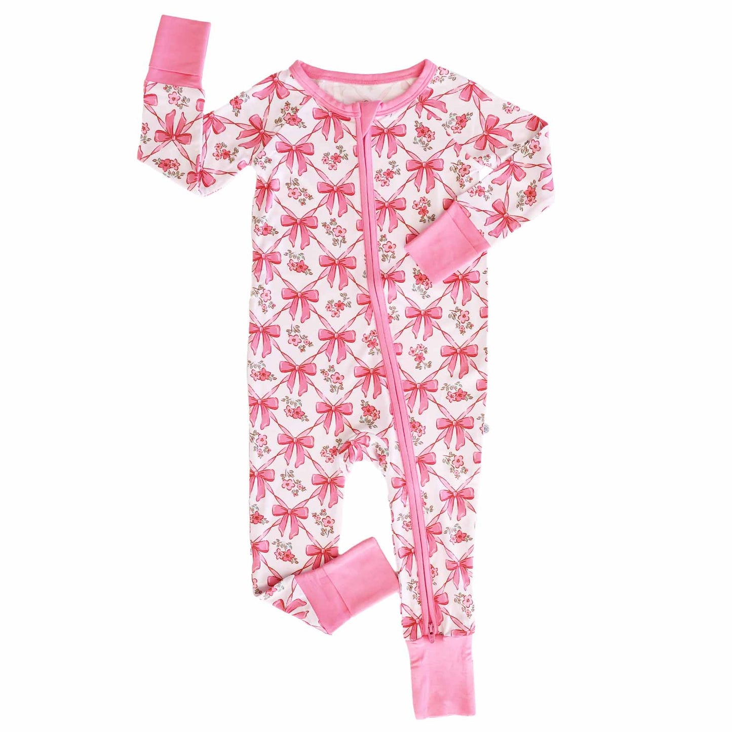 Bow Besties Bamboo Zip Romper