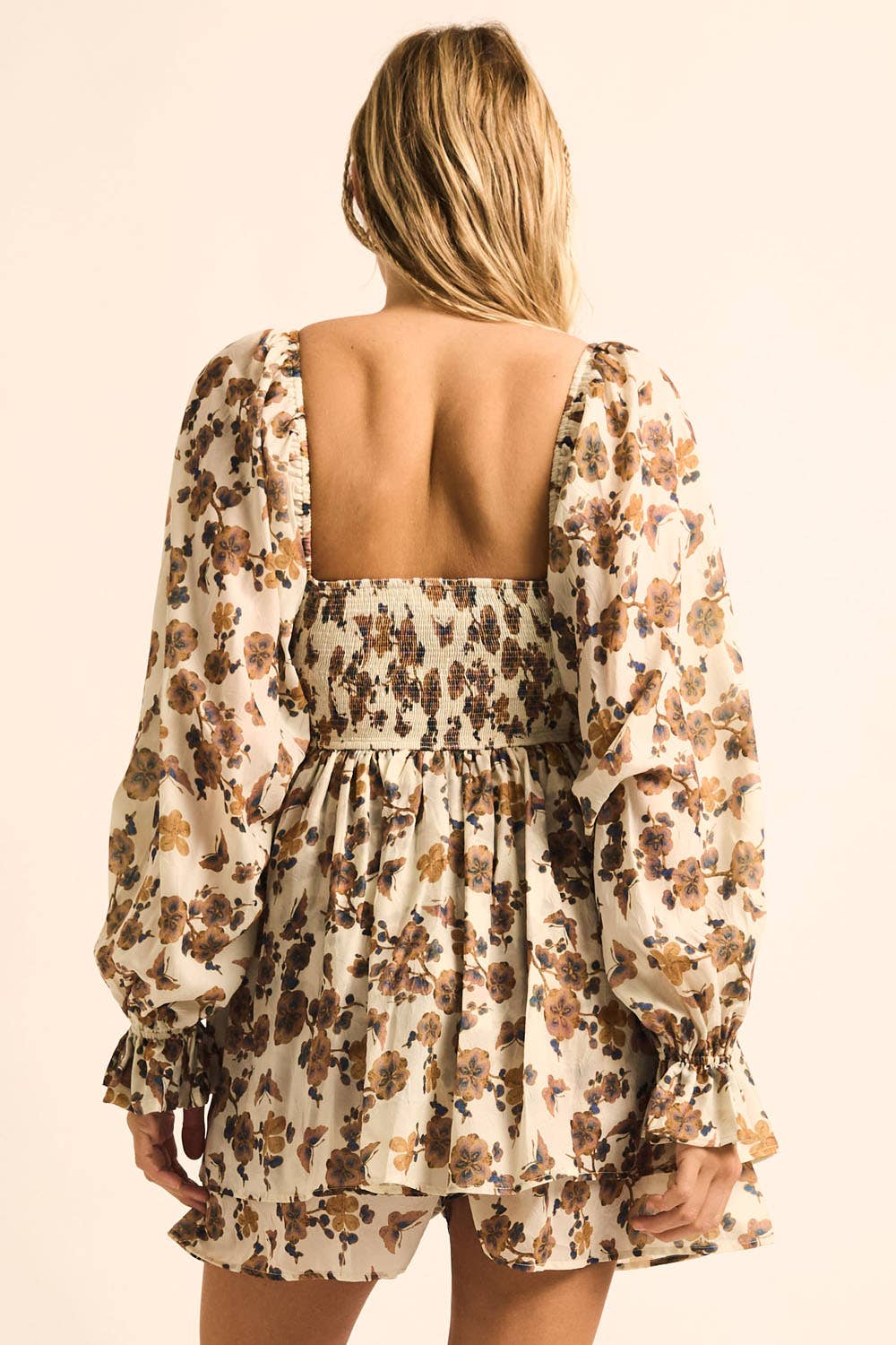 Floral Smocked Tiered Romper