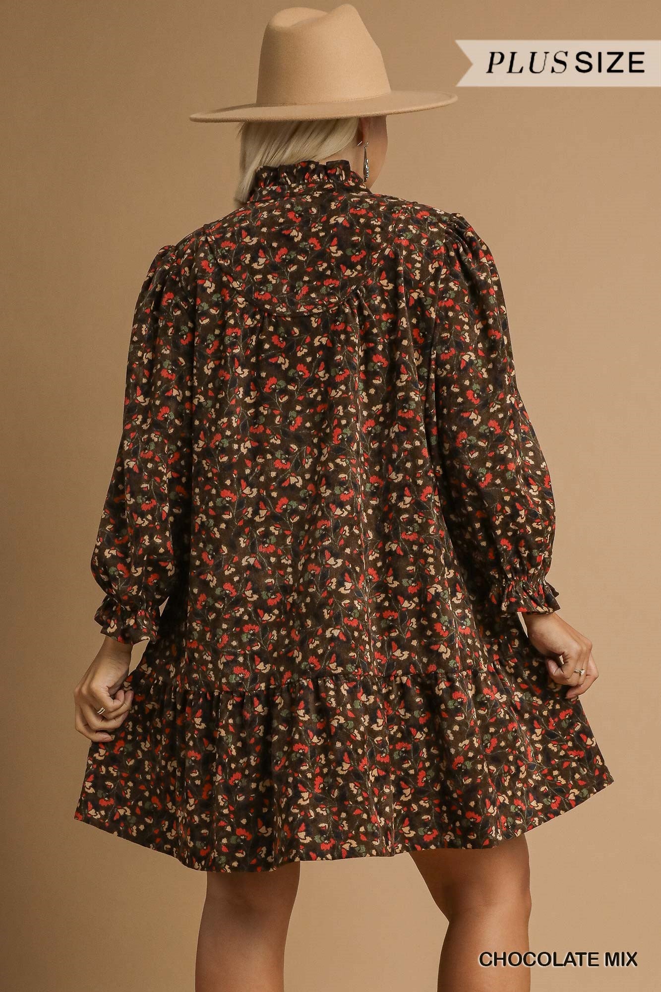 Feeling Thankful Corduroy Dress - Plus