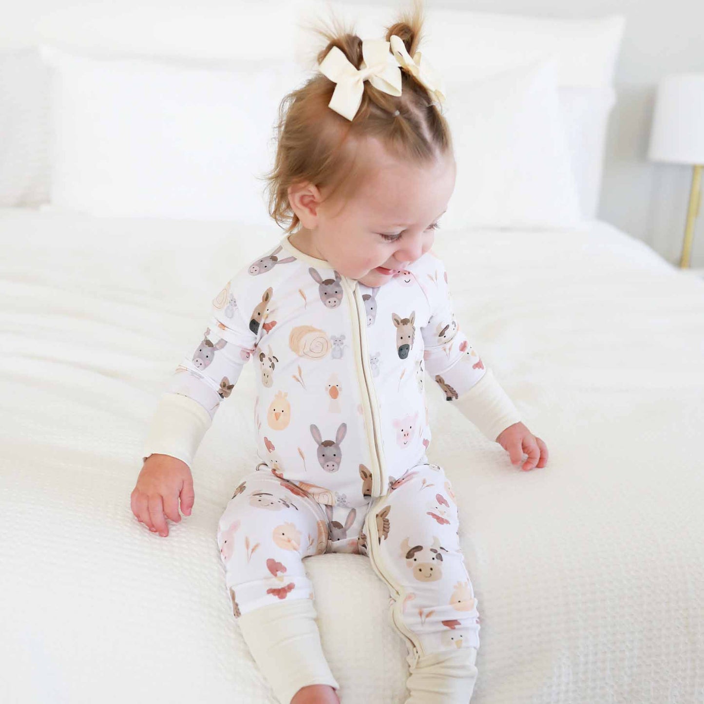 Barnyard Buddies Bamboo Zip Romper